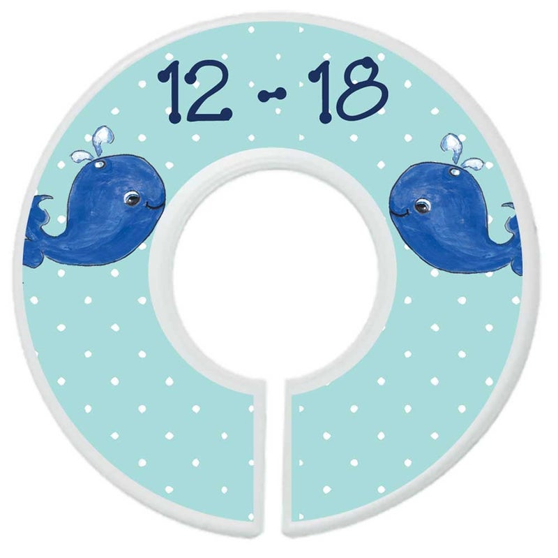 Mumsy Goose Baby Closet Dividers Nursery Closet Dividers Closet Organizers Whales - Image 5